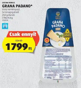 ALDI CUCINA NOBILE GRANA PADANO 250 g ajánlat