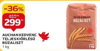 Auchan AUCHAN KEDVENC TELJESKIÖRLÉSŰ BÚZALISZT 1 kg ajánlat