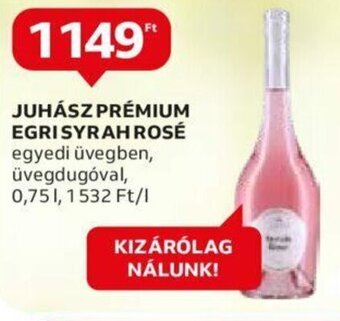 Auchan JUHÁSZ PRÉMIUM EGRISYRAH ROSÉ 0,75 l ajánlat