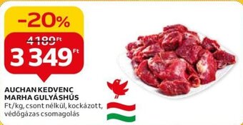 Auchan AUCHAN KEDVENC MARHA GULYÁSHÚS 1 kg ajánlat