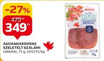 Auchan AUCHAN KEDVENC SZELETELT SZALÁMI 75 g ajánlat