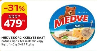 Auchan MEDVE KÖRCIKKELYES SAJT 140 g ajánlat