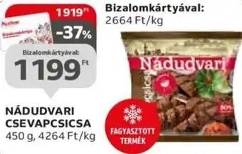 Auchan NÁDUDVARI CSEVAPCSICSA 450 g Bizalomkártyával: 2664 Ft/kg ajánlat