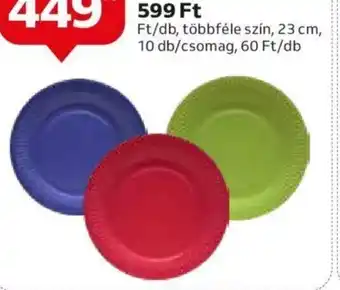 Auchan PAPÍRTÁNYÉR többféle szín, 23 cm ajánlat