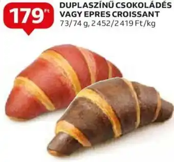 Auchan DUPLASZÍNŰ CSOKOLÁDÉS VAGY EPRES CROISSANT 73/74 g ajánlat
