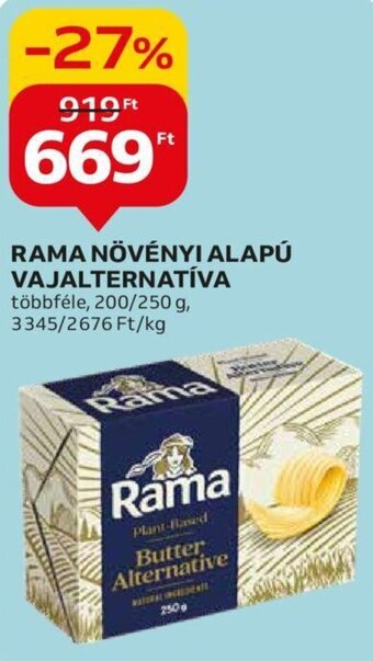 Auchan RAMA NÖVÉNYI ALAPÚ VAJALTERNATÍVA, 200/250g ajánlat