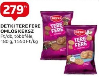 Auchan DETKI TERE FERE OMLÓS KEKSZ Ft/db, többféle, 180 g ajánlat