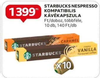 Auchan STARBUCKS NESPRESSO KOMPATIBILIS KÁVÉKAPSZULA 10 db ajánlat