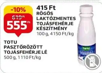 TOTU PASZTŐRÖZÖTT TOJÁSFEHÉRJE LÉ 500 g