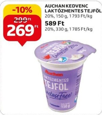 Auchan AUCHAN KEDVENC LAKTÓZMENTES TEJFÖL 150 g ajánlat