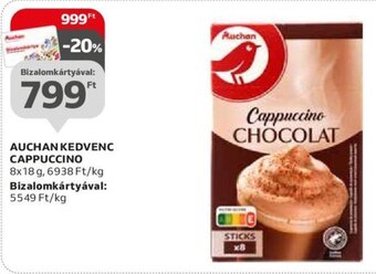 Auchan AUCHAN KEDVENC CAPPUCCINO 8 x 18 g ajánlat