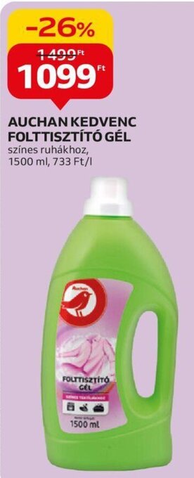 Auchan AUCHAN KEDVENC FOLTTISZTÍTÓ GÉL 1500 ml ajánlat