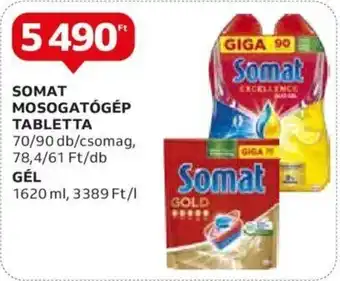 Auchan SOMAT MOSOGATÓGÉP TABLETTA 70 / 90 db ajánlat