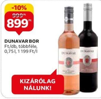 Auchan DUNAVAR BOR 0,75 l ajánlat