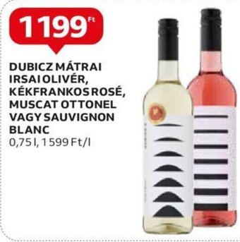 DUBICZ MÁTRAI IRSAI OLIVÉR, KÉKFRANKOS ROSÉ stb. 0,75 l