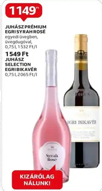 Auchan JUHÁSZ PRÉMIUM EGRISYRAH ROSÉ 0,75 l ajánlat