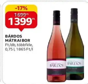 Auchan BÁRDOS MÁTRAI BOR 0,75 l ajánlat