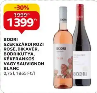 Auchan SZEKSZÁRDI ROZI ROSÉ, BIKAVÉR, BODRIKUTYA stb. 0,75 l ajánlat