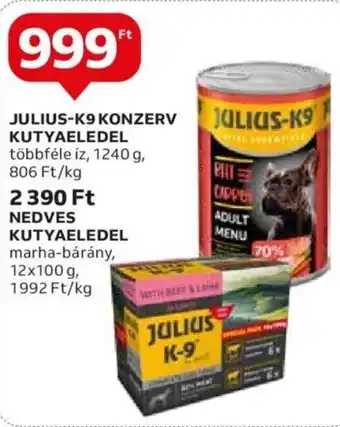 Auchan JULIUS-K9 KONZERV KUTYAELEDEL 1240 g ajánlat