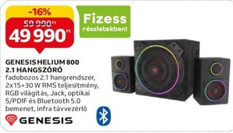 Auchan GENESIS HELIUM 800 2.1 HANGSZÓRÓ 1 db ajánlat