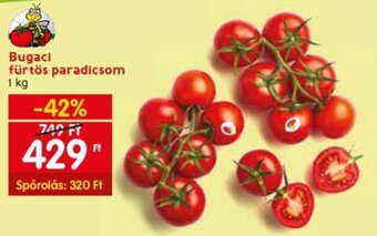 Spar Bugaci fürtös paradicsom 1 kg ajánlat