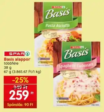 Spar Basis alappor 38 / 67 g ajánlat