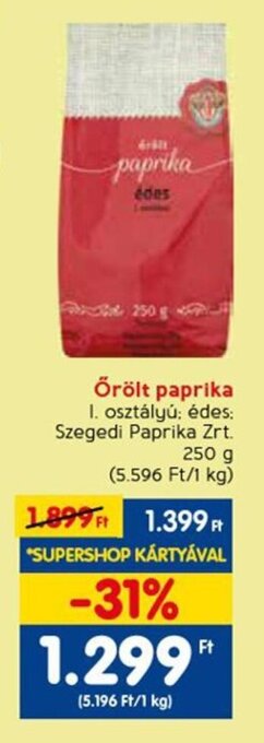 Spar Őrölt paprika 250 g ajánlat