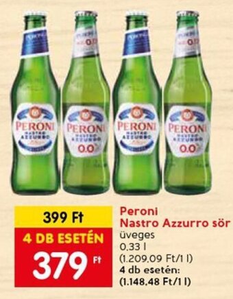 Peroni Nastro Azzurro sör 0,33 l