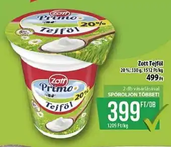 Coop Zott Tejföl 330 g ajánlat