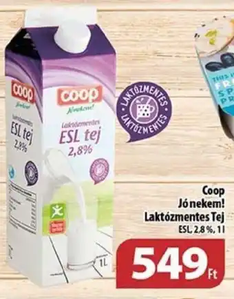 Coop Coop Jó nekem! Laktózmentes Tej 1 l ajánlat