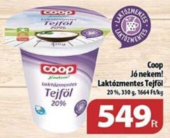 Coop Coop Jó nekem! Laktózmentes Tejföl 330 g ajánlat
