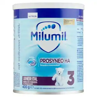 Rossmann Milumil ha 3 prosyneo anyatej-kiegészítő tápszer 12. hónapos kortól - 400 g ajánlat