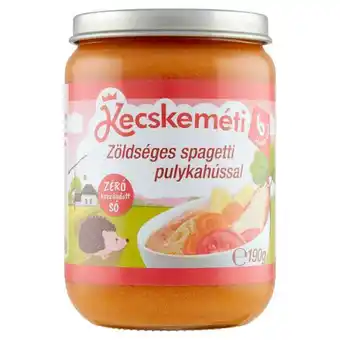 Rossmann Kecskeméti bébiétel zöldséges spagetti pulykahús ízesítéssel 6 hónapos kortól - 190 g ajánlat