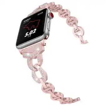 Pearl steel rozsdamentes acél apple watch szíj - rose gold - 42, 44, 45, 49mm