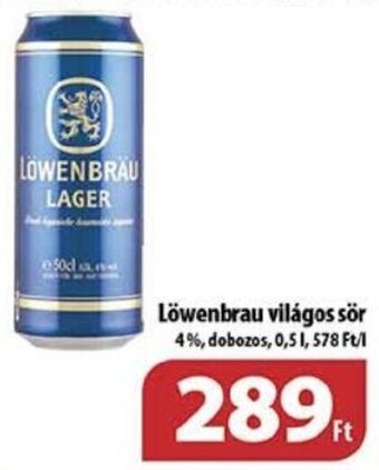 Coop Löwenbrau világos sör 0,5 l ajánlat