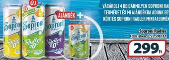 Coop Soproni Radler 0,5 l ajánlat