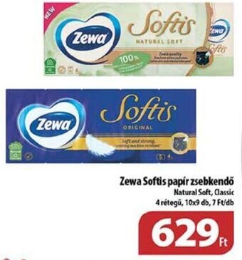 Coop Zewa Softis papír zsebkendő 10 x 9 db ajánlat