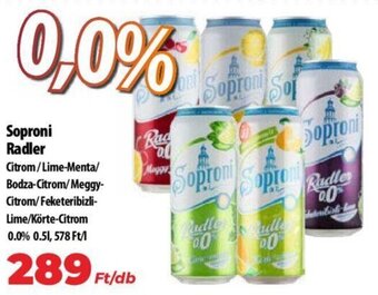 Coop Soproni Radler 0,5 l ajánlat