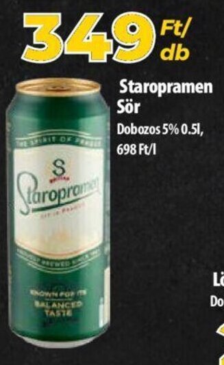 Coop Staropramen Sör 0,5 l ajánlat
