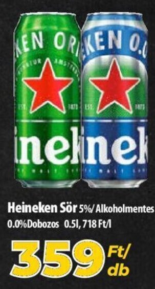 Coop Heineken Sör 0,5 l ajánlat