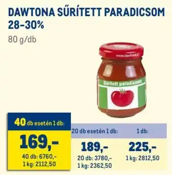 DAWTONA SŰRÍTETT PARADICSOM 28-30% 80 g