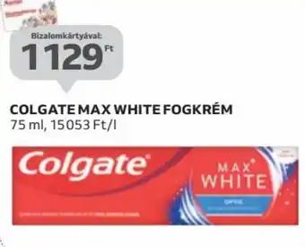 Auchan COLGATE MAX WHITE FOGKRÉM 75 ml ajánlat