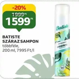 Auchan BATISTE SZÁRAZ SAMPON 200 ml ajánlat