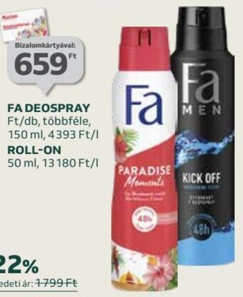 Auchan FA DEOSPRAY stb. 150 / 50 ml ajánlat
