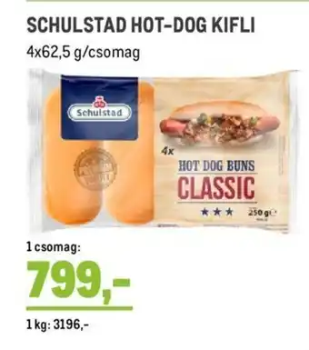 SCHULSTAD HOT-DOG KIFLI 4 x 62,5 g