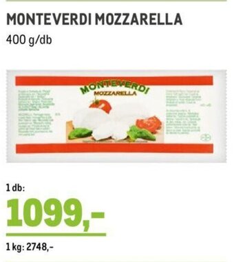 Metro MONTEVERDI MOZZARELLA 400 g ajánlat