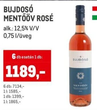 Metro BUJDOSÓ MENTŐÖV ROSÉ 0,75 l ajánlat