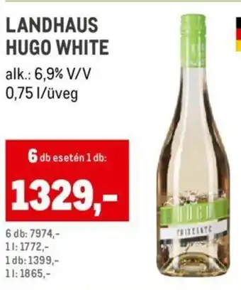 Metro LANDHAUS HUGO WHITE 0,75 l ajánlat