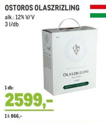 OSTOROS OLASZRIZLING 3 l