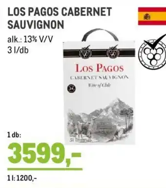 Metro LOS PAGOS CABERNET SAUVIGNON 3 l ajánlat